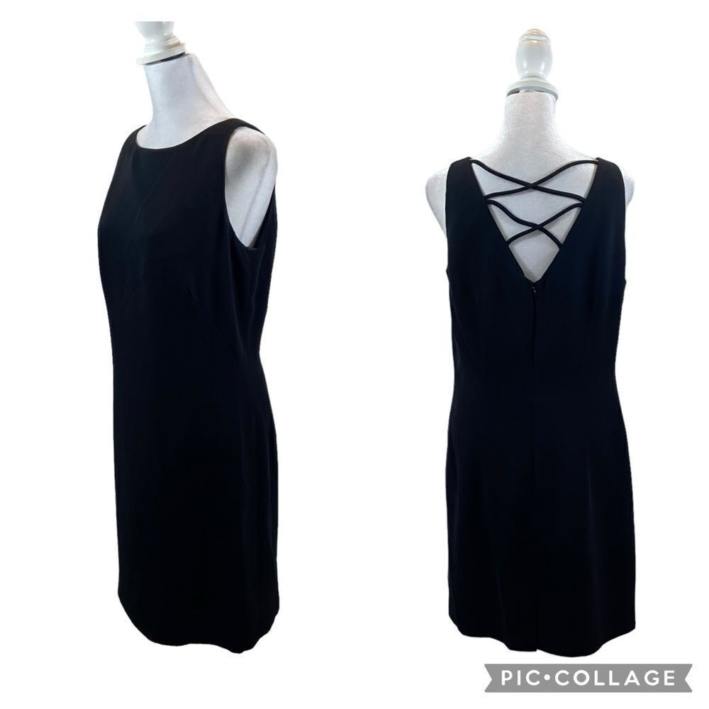 Ladies Amanda Smith Black Sleeveless V Back Dress Size 8